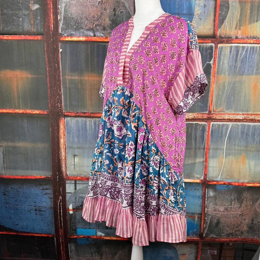 Free People Agnes Printed Mini Dress Boho Flowy Rare Print Small